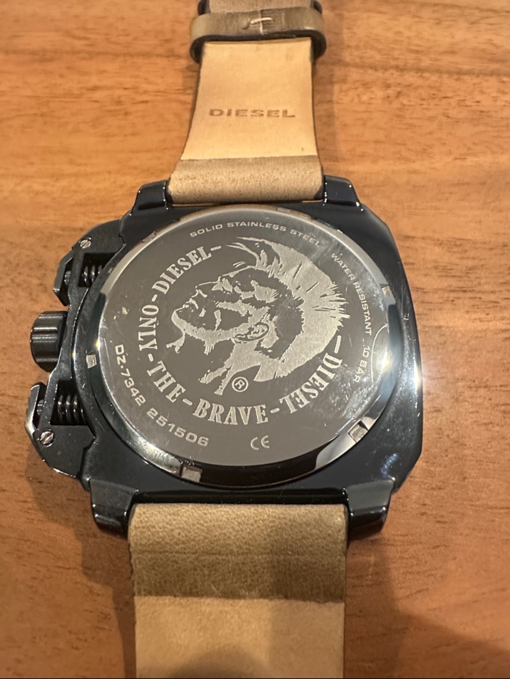 Diesel Chronograph Watch - Tan Strap & Cream Dial - Picture 3 of 4